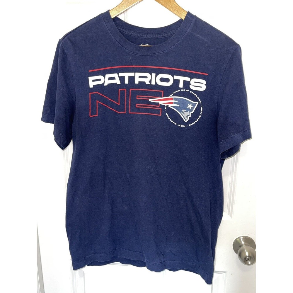 Boys The Nike Tee New England Patriots Blue‎ Youth Size Small Short Sleeve Shirt